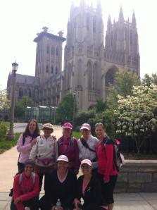 Some of my team in front of the beautiful Cathedral